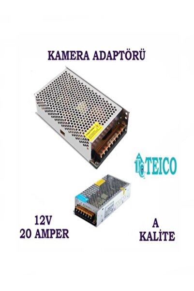 12V 20 Amper Metal Kamera Adaptörü Teico-5220