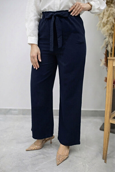 Tesettür Dünyası Λιτό παντελόνι - Ναυτικό μπλε - Regular