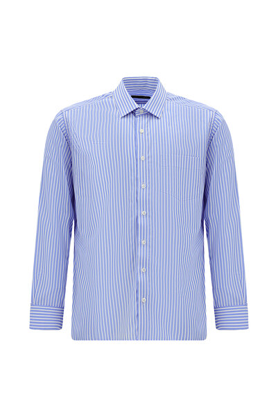 Abdullah Kiğılı Πουκάμισο - Μπλε - Γραφείο