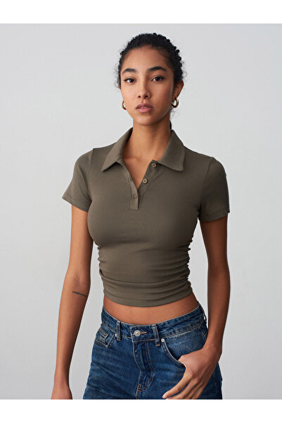 Dilvin T-Shirt - Χακί - Κανονική εφαρμογή