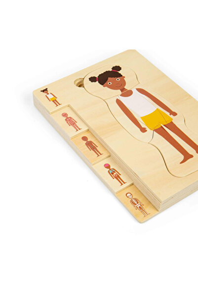 BIGJIGS Toys Wooden anatomical puzzle - Little girl