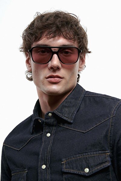 Bilge Karga Cleo Black Dark Red Men's Sunglasses