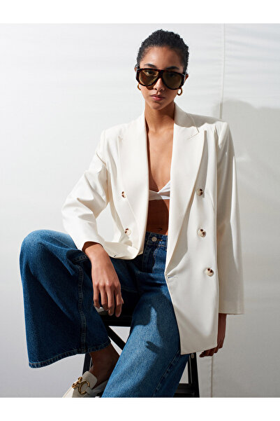 Dilvin Σακάκι - Λευκό - Σακάκια