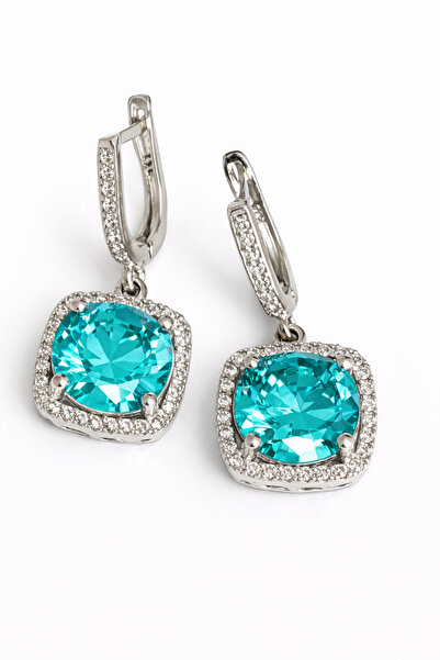 argint 925 Ασημένια σκουλαρίκια - Μπλε