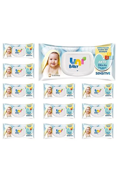 Uni Baby Aktif Sensitive Bebek Islak Mendil 24+ Ay 12x90 Adet - Standart
