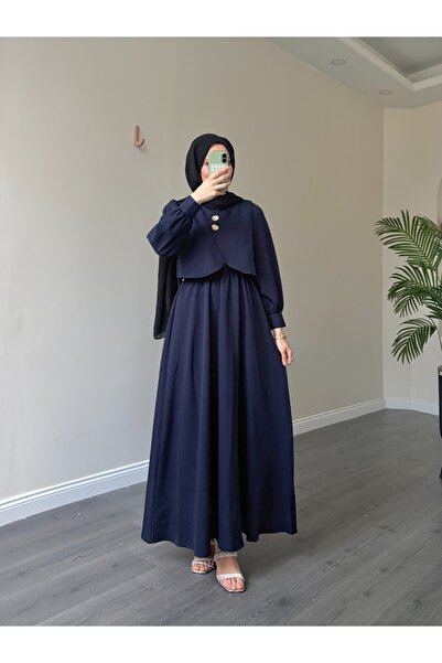 Esre Store Σετ με hijab - Ναυτικό μπλε - Maxi