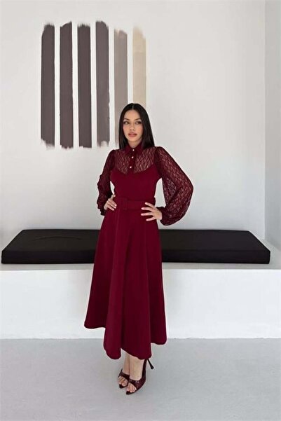 Dipmoda Φόρεμα - Βουργουνδία - Basic