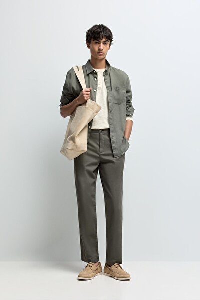 LEFTIES Slim fit yapısal chino pantolon