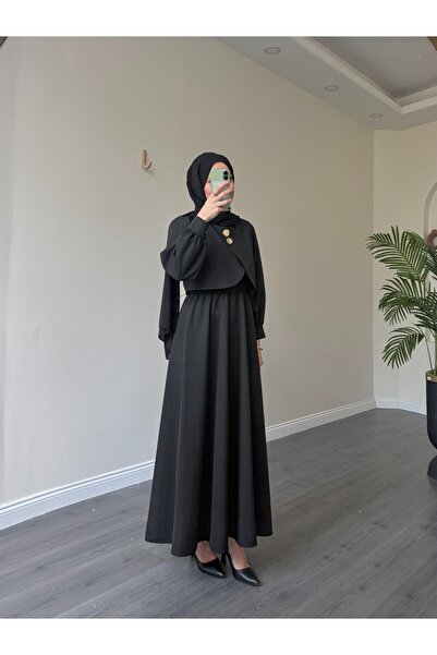 Esre Store Σετ με hijab - Μαύρο - Maxi