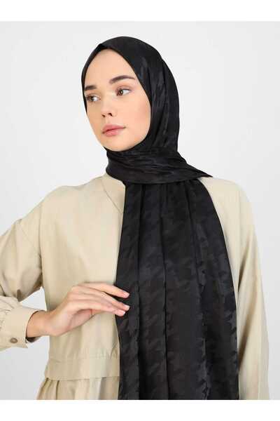 TUVA شال دايموند هاوندزتوث - أسود -