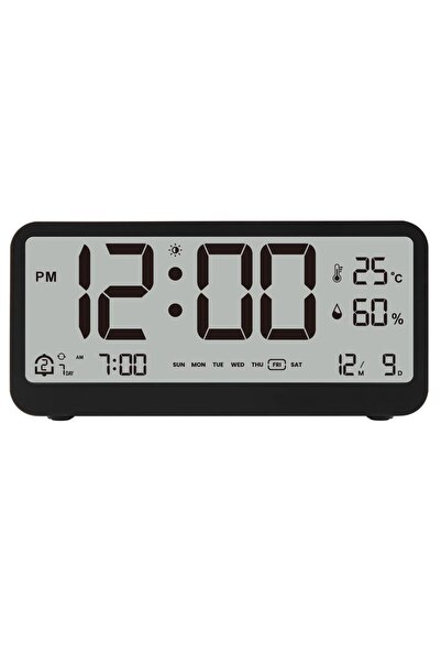choice2 Black 8001-EN Multifunctional Digital Clock LED Brightness Adjustable...