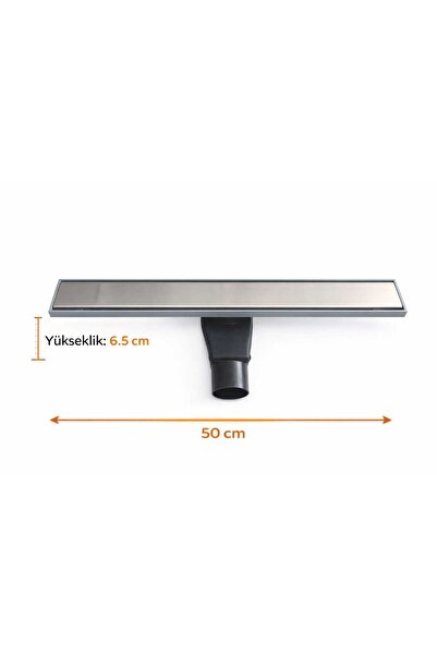 aquaflowsuzgecpro 50 cm Lineer Duş Kanalı Süzgeci – Paslanmaz Çelik Izgara, K...