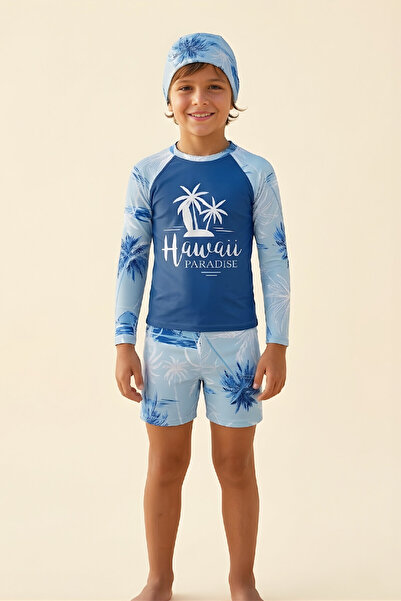 MODANINO Ολόσωμο μαγιό - Μπλε - Patterned