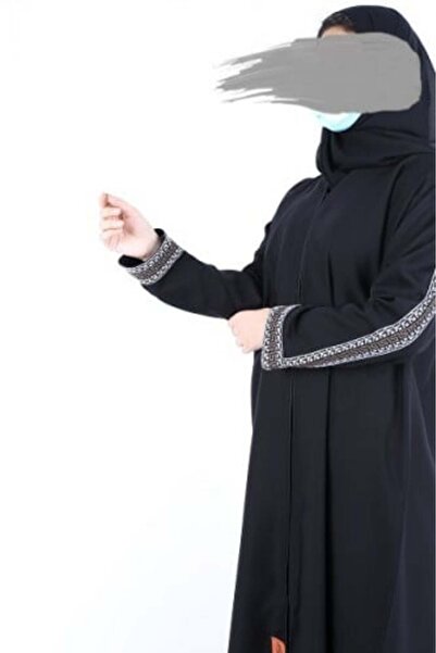 afafiabaya Last two pieces of abaya with patterned long sleeves and pockets