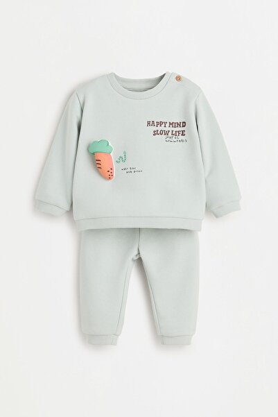 LEFTIES Kabartmalı sweatshirt ve pantolon takımı