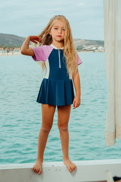 Minipodyum Costume de baie - Bleumarin - Simplu