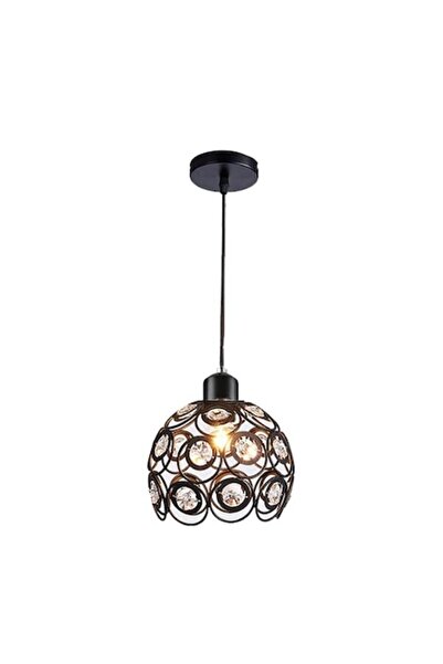 trandafi led Κρεμαστός πολυέλαιος ρυθμιζόμενου ύψους, Μαύρος, E27. Μοντέρνος ...