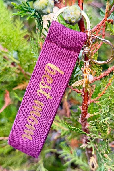 Martius Art Best Mom Designed Fabric Keychain