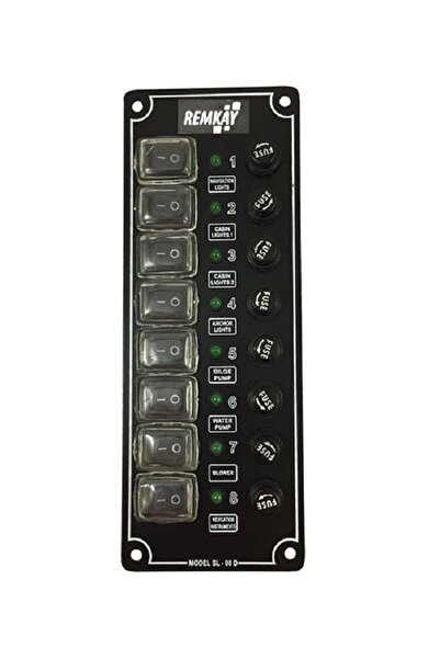 Empressco Tekne Sigorta Paneli, Karavan Sigorta Paneli, Switch Panel, 8'li, 8...