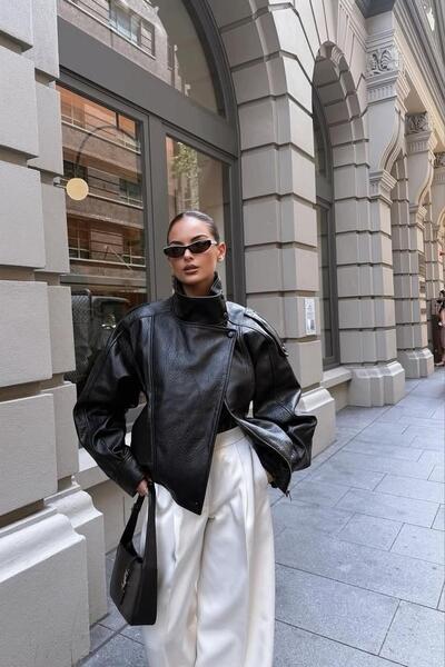 Jaglion Μπουφάν - Μαύρο - Oversize