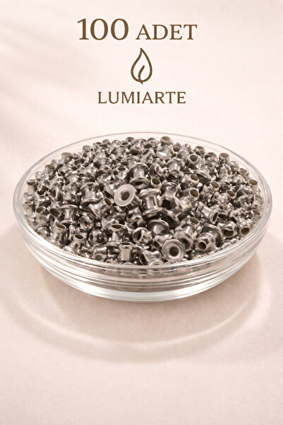 Lumiarte Mum Fitil Sabitleme Aparatı 100 Adet Çıt Çıt Metal Fitil Tabanı Mum ...