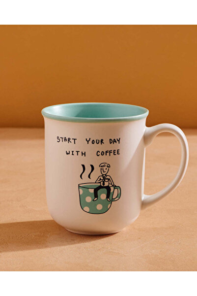 REDTAG Mint "Start Your Day With Coffee" Mug