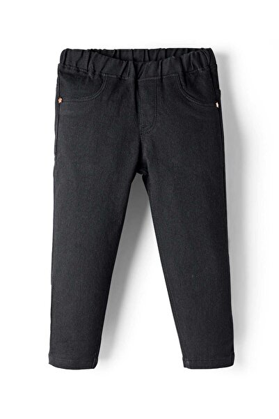 Babyhug Denim Washed Jeggings With Stretch - Black