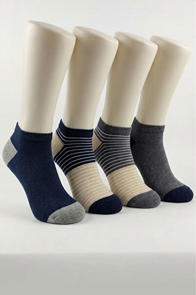 BENİSA ÇORAP Men's Booties Multi-Colored 4-Pack