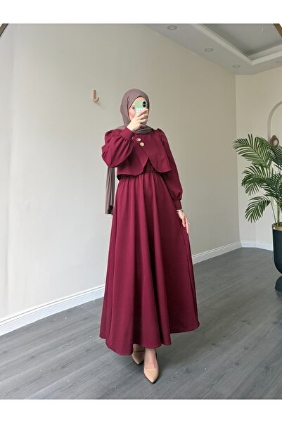 Esre Store Σετ με hijab - Βουργουνδία - Maxi