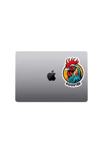 MegaSticker Rooster Horoz Sticker Car, Motorcycle, Helmet, Laptop, Glass, Wood, Marble Sticker 13X9 cm