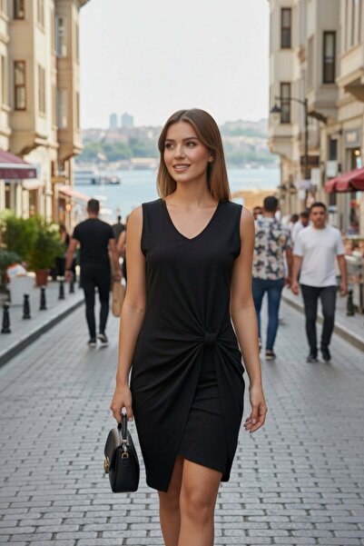 Mossta Φόρεμα - Μαύρο - Ασύμμετρη