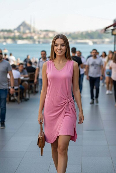 Mossta Φόρεμα - Ροζ - Ασύμμετρη