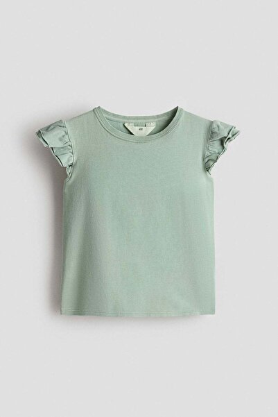 H&M بلوزة بأكمام مطوية