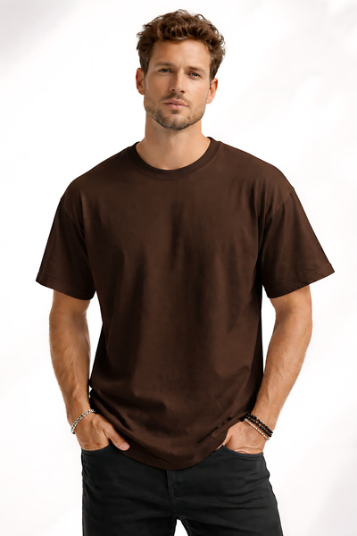 ArtYus Βασικό μπλουζάκι χωρίς στάμπα Unisex Oversize – Βαμβακερό μπλουζάκι με...