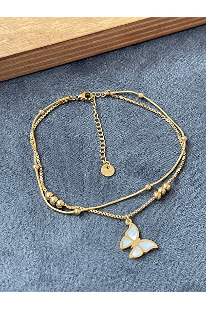 Rupen Kraft Surgical Steel Stainless Tarnish Resistant Gold Model Steel Anklet