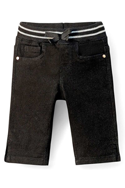 Babyhug Denim Washed Capri - Black