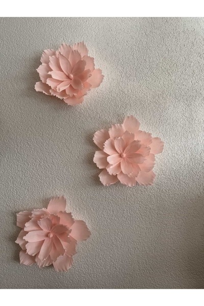 Maison Avf 3'lü Set Soft Pembe İtalyan Krapon Kağıt Duvar Dekorasyonu Duvar S...