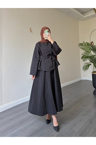 Esre Store Σετ με hijab - Μαύρο - Maxi