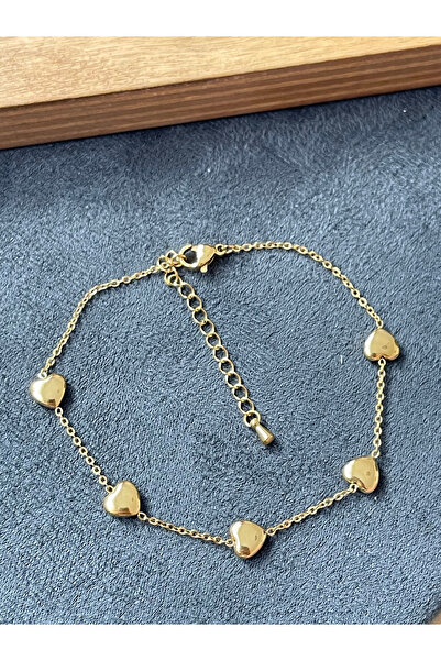 Rupen Kraft Surgical Steel Stainless Tarnish Resistant Gold Model Steel Anklet