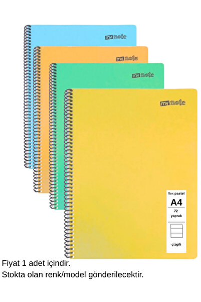 Mynote FLEX Παστέλ Τετράδιο Α4 72 Φύλλα Ριγέ 1 Τεμάχιο