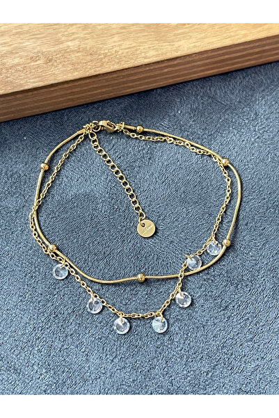 Rupen Kraft Surgical Steel Stainless Tarnish Resistant Gold Model Steel Anklet