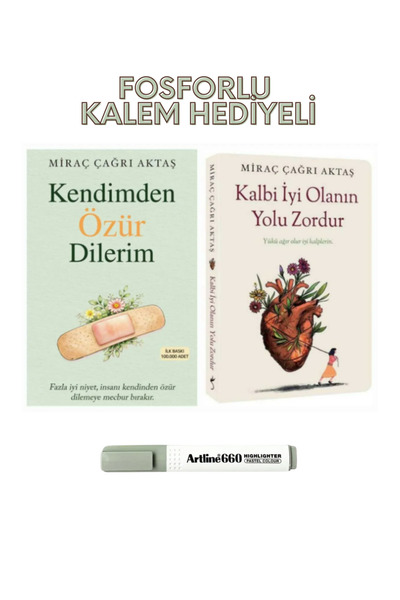 İndigo Kitap Kendimden Özür Dilerim & Kalbi İyi Olanın Yolu Zordu 2'li set fo...