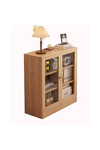 NKX رف تخزين متعدد الطبقات للكتب، غرفة معيشة أنيقة، تخزين منزلي مع باب شفاف