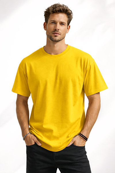 ArtYus Βασικό μπλουζάκι χωρίς στάμπα Unisex Oversize – Βαμβακερό μπλουζάκι με...