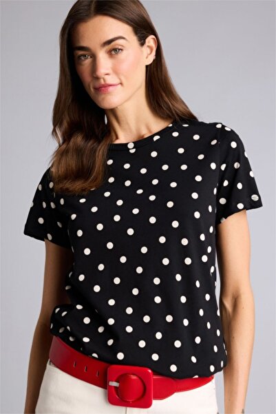 DeFacto Γυναικείο T-shirt H2433AX/BK81 ΜΑΥΡΟ