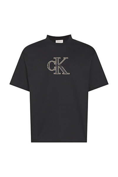 Calvin Klein Ss 16S Elevated Mono Erkek Bisiklet Yaka T-Shirt Siyah