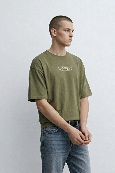 MATERIAL T-Shirt - Χακί - Oversize