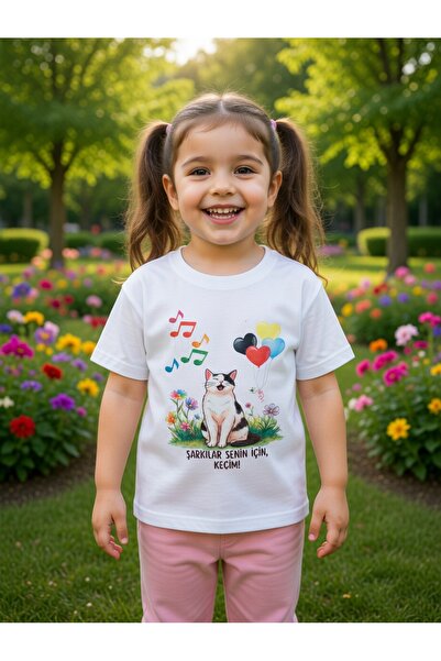 Hababamevi Keçi ⭐ Cat Baskılı Çocuk T-shirt