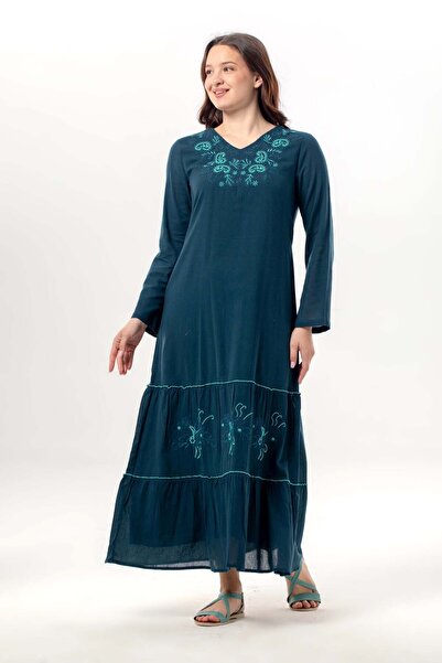 Eliş Şile Bezi Μακρυμάνικο Βενετσιάνικο Κεντημένο Ύφασμα Σίλε Αυθεντικό Μακρύ...