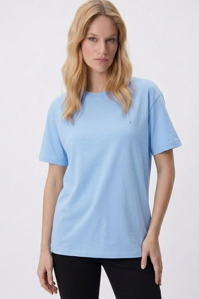 MATERIAL T-Shirt - Μπλε - Χαλαρό